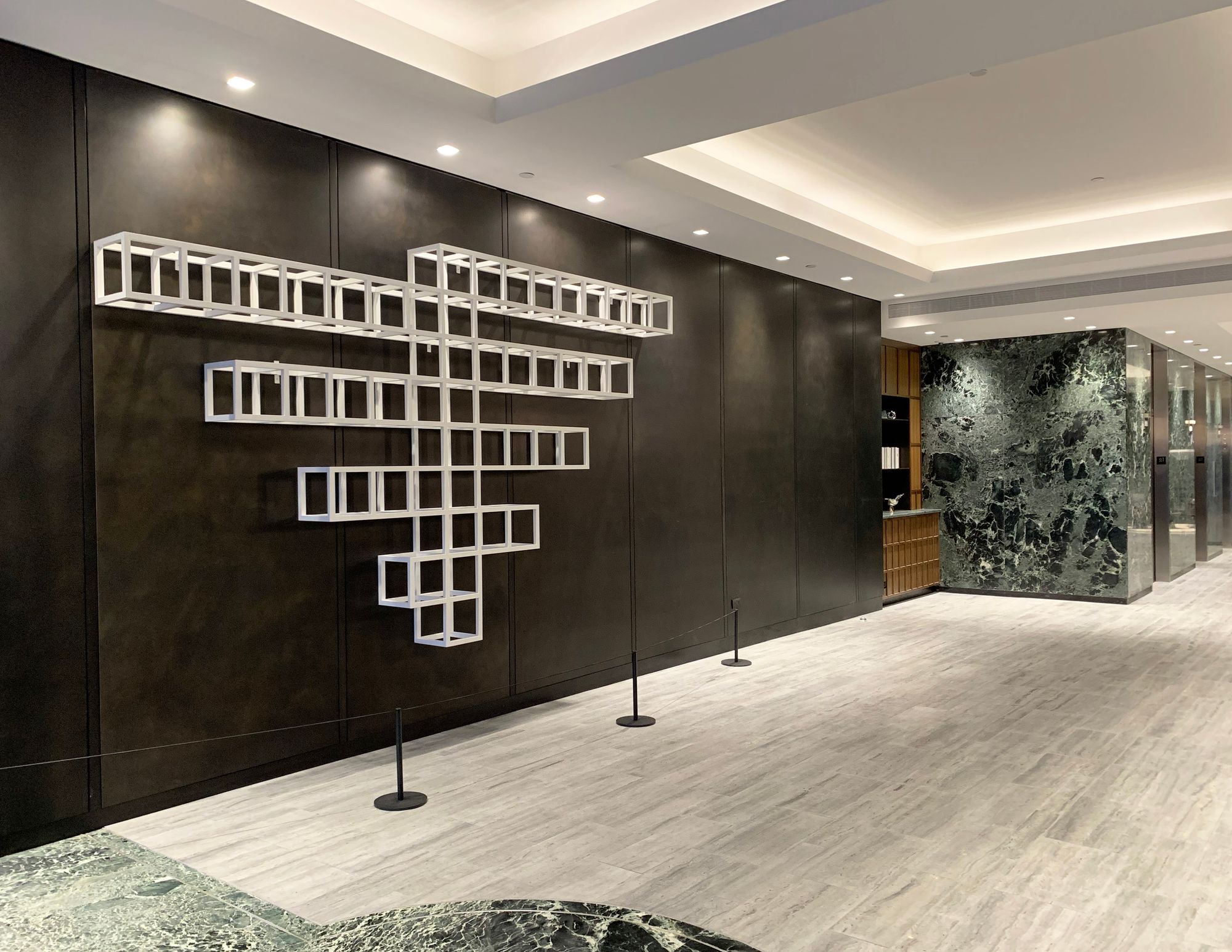 Interior design of the lobby of the 410 Park Avenue Hotel